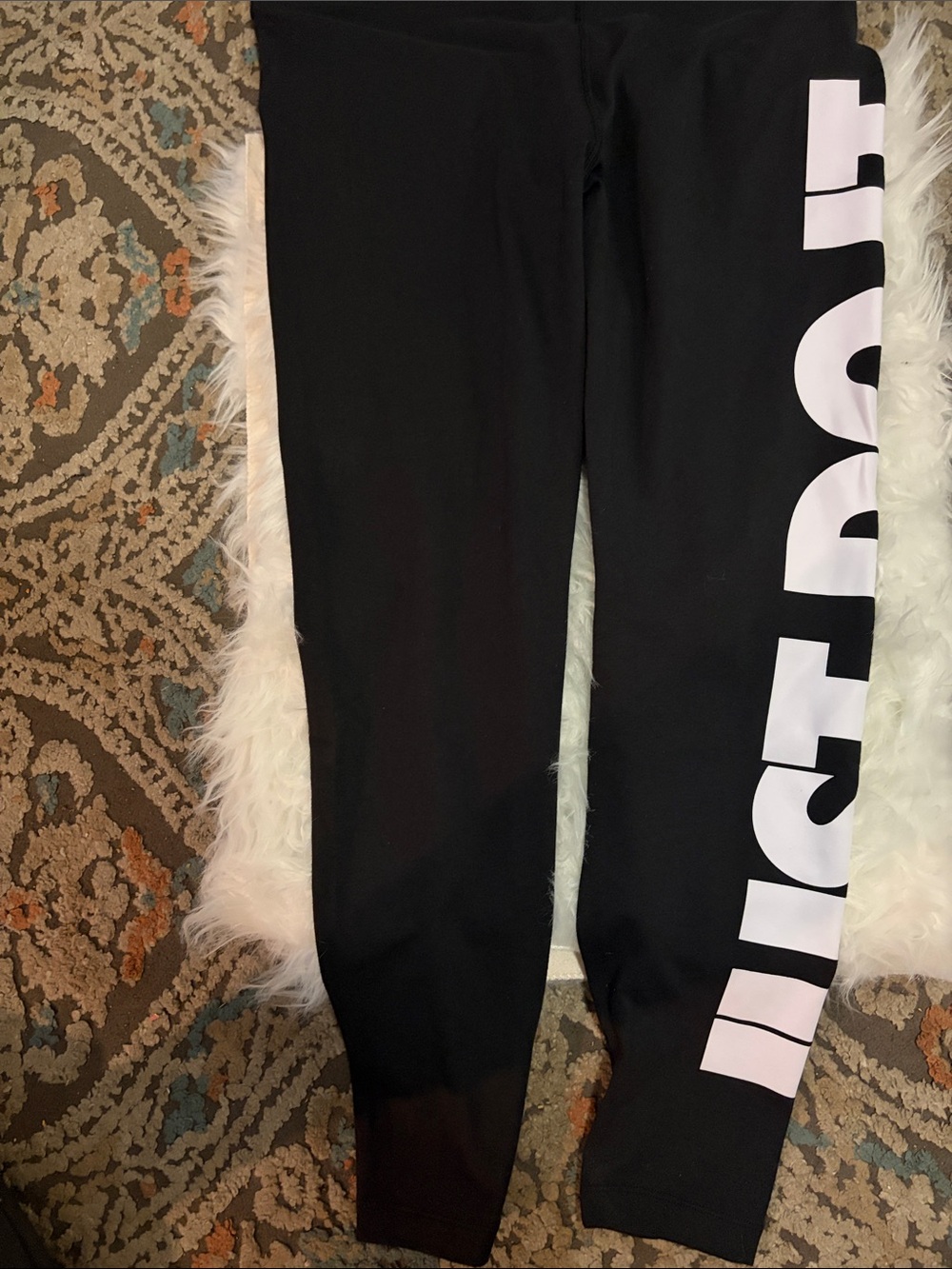 High Rise Nike “Just Do It” Black Leggings